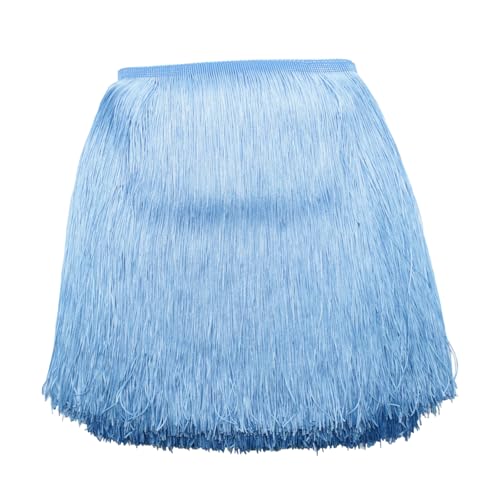 Yalulu Blaue Fransenborte 30cm x 10m