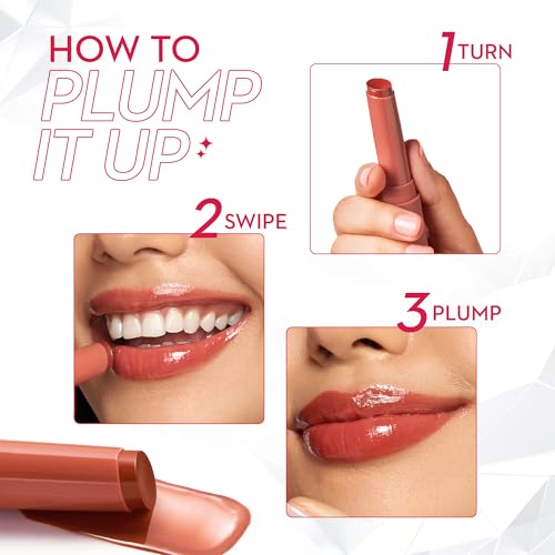 Image of SUGAR Cosmetics Glide Peptide Plumping Gloss Stick with Collagen & Ceramides | Instantly Pumps | 2.7g - 04 Salmon Splash
