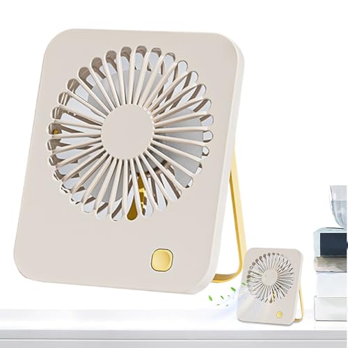 Ventilador de mesa, enfriador de aire compacto con de 180°, ventilador silencioso alimentado por USB con asa para gimnasio, tienda de campaña, viajes, exterior