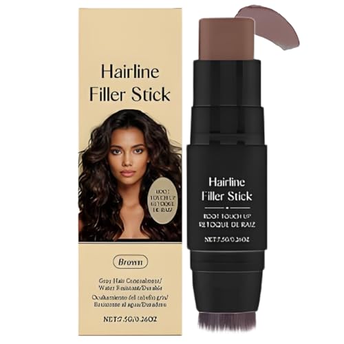 Namika Bâton De Retouche Racines Cheveux,Stick Poudre Noir Cheveuxs Homme,Poudre Couverture De Racine de cheveux Capillaire,Bâton De Poudres Pour Combler Cheveuxs Clairsemés (Brun)