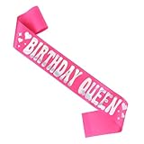 Exipsat Rosa Geburtstags-Schultergurt, Satin-Ribbon für frauen, Party Geburtstag Queen