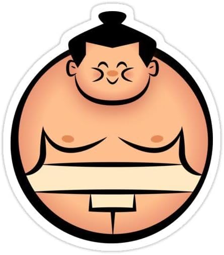 Little Sumo - Calcomanía adhesiva para pared, laptop, celda, camión, para ventanas, coches, camiones, 5 pulgadas