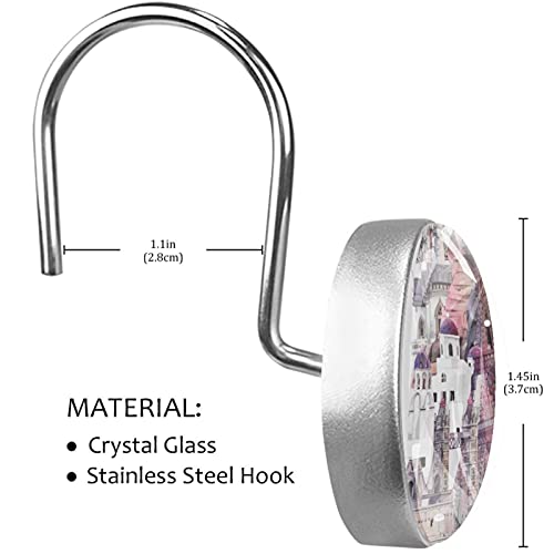 Crochets de rideau de douche en acier inoxydable au design architectural durable