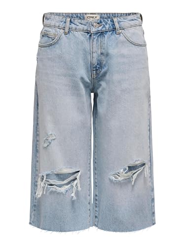 Short en jean à pois ONLY femme Onlcobain coupe régulière en coton denim durable
