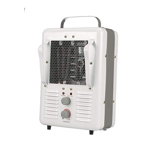 TPI Corporation 188TASA Fan Forced Portable Heater – Milk House Style Fan, 1500/1300W, 120V, Durable Winter Care Accessory. Genuine Heating Equipment white/off-white Cover