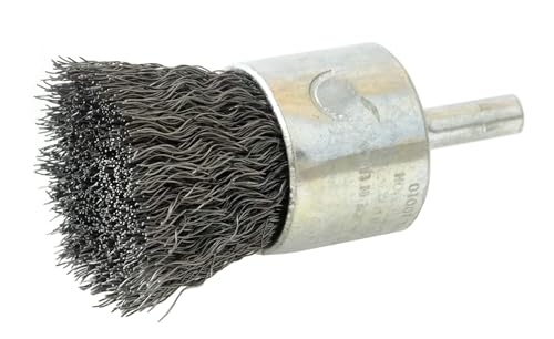 Image of Weiler 10010 1 inch Crimped Wire End Brush, .0104 inch Steel Fill, Made in The USA (Pack of 10)