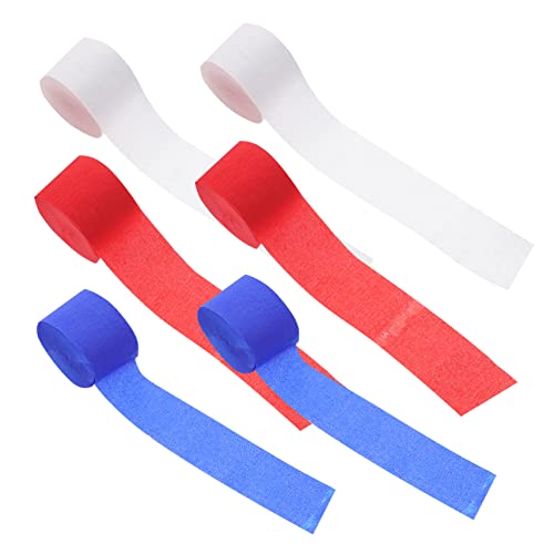 OFFSCH 6pcs Rolls Crepe Paper Streamer Paper Party Streamer