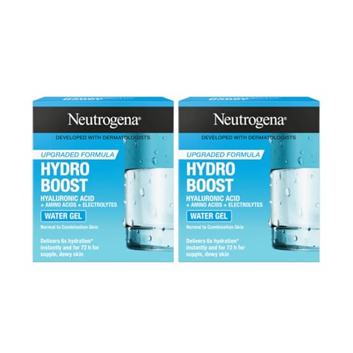 Neutrogena Face Moisturizer Water Gel Hydro Boost Normal to Combination Skin Dehydrated Dull and Tired-Looking Skin Instantly Delivers Intense Hydration 50ml (Pack of 2)