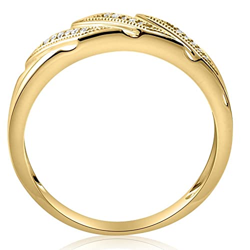P3 POMPEII3 Pompeii 1/5ct Mens Diamond Ring 10K Yellow Gold3
