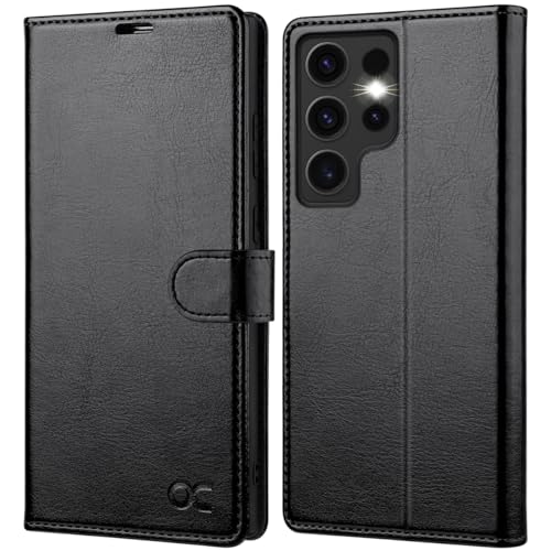OCASE Compatible with Galaxy S24 Ultra 5G Wallet Case, PU Leather Flip Folio Case with Card Holders RFID Blocking Kickstand [Shockproof TPU Inner Shell] Phone Cover 6.8 Inch (2024), Black
