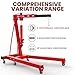 5000 LBS Engine Hoist with Load Leveler, Heavy Duty Alloy Steel Folding Cherry Picker Engine Hoist with 8 Ton Hydraulic Long Ram Jack, Ease of Assembly 2 Ton Engine Hoist for Workshop Warehouse Garage
