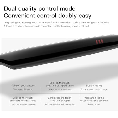 Interprète 160+ Langues Lunettes Intelligentes Bluetooth à Commande Tactile - 3