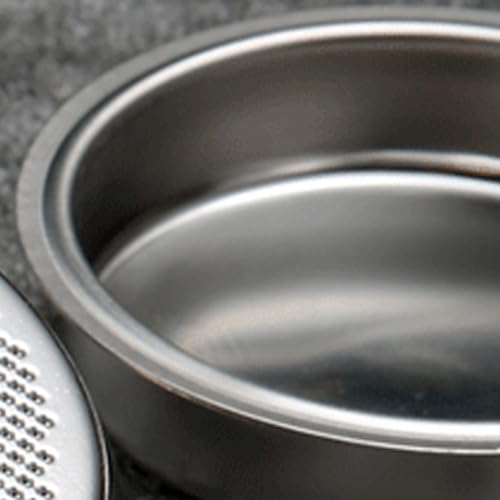 MonoSora Cesta de filtro ciega de acero inoxidable para café, 51 mm, 54 mm, 58 mm, no presurizada para lavado a contracorriente en máquinas de café semiautomáticas, color plateado