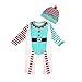 YWLINK Ropa de Bebe recién Nacido Traje de Navidad Navidad Dibujos Animados Sombrero Gorro Mameluco Mono Mono Mezcla de algodón Pijama Suave y cómodo 0-24 Meses Disfraz Divertido Lindo Juego de Roles