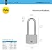 Yale 2.2 Inch Long Shackle Covered Aluminum Lock with 3 keyed Alike Keys for School Gym Locker, Fence, Gate, Toolbox, Case, Hasp Storage (Grey)