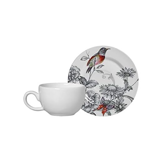 Conjunto Alleanza de 6 Xicaras Café com Pires Volare, Padrão, Branco