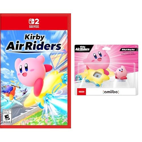 Image of Kirby Air Riders for Nintendo Switch 2 + amiibo- Kirby & Warp Star - KirbyAir Riders Series Bundle