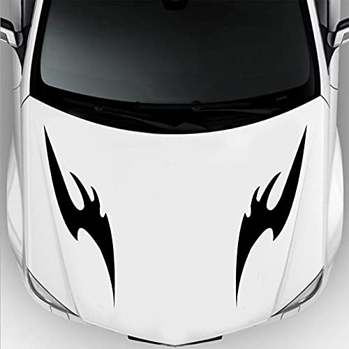 Lanzmyan Car Hood Decal Sticker Dbs012 Universal Hood Racing Body Side Vinyl Modified Stripe Exterior Decoration Decal Black #TOP2