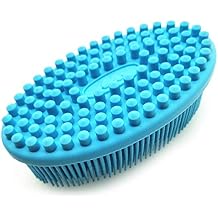 3 Set of Multifunctional Silicone Body Scrubber Loofah Soft and Skin-Friendly-,Easy to Clean,Scalp Massage ,Durable and Hygienic - Suitable for Various People and Pets 1 Count Blue