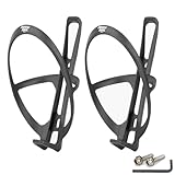 (2-Pack) Carbon Fiber+Nylon Bike Water Bottle Cage, Ultra-Light & Durable Cycling Cup Holder for Road & Mountain Bicycle