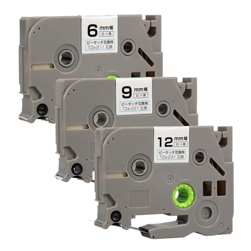 �y�G�R�X���z�u���U�[�p �s�[�^�b�`�݊� Tze�e�[�v ��/������ 6mm(TZe-211)/9mm(TZe-221)/12mm(TZe-231) �e1�� (�S3��) TZe�e�[�v�݊� ���x�����C�^�[ P-TOUCH CUBE �s�[�^�b�`�L���[�u�Ή�