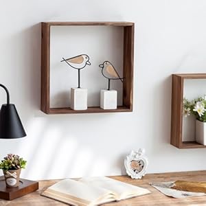 Sziqiqi Bird Statues for Home Decor - Small Cute Robin Birds Figurines Accent for Shelves Mini Knick Knacks Metal Bird Sculptures with Wood Base Bird Animal Decor for Living Room Gifts for Bird Lovers Sziqiqi Bird Statues for Home Decor Small Cute Robin Birds Figurines Accent for Shelves Mini Knick Knacks Metal Bird Sculptures with Wood Base Bird Animal Decor for Living Room Gifts for Bird Lovers