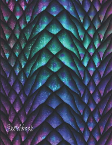 Dragon Sketchbook: Blank Notebook For Drawing, Doodling, Journaling and Sketching, Drawing Book, Sketch Pad For Teens, Colorful Dragon Scales