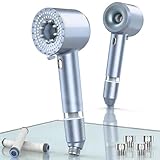 シャワーヘッド 【増圧設計・90%超節水】マイクロナノバブル 極細水流 節水シャワーヘッド 高水圧 高洗浄力 毛穴 ケア 汚れ 除去 肌ケア 美髪 保湿保温 浴室掃除対応 軽量設計 ナノバブル 保温 肌ケア 簡単3秒取付 ヘッドスパ 4種アダプター全規格対応