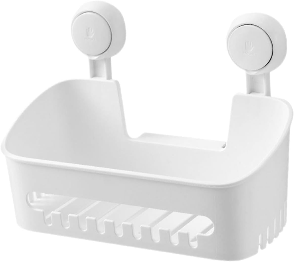 SHOWERORO Suction Cup Wall Mount Bathroom Storage Shelf Corner Shelf