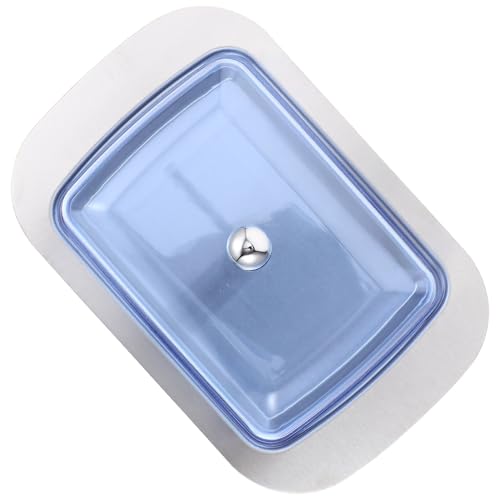 CIYODO Mantequera Inoxidable con Tapa Azul para Almacenamiento de Mantequilla y Queso Diseño Moderno Resistente y Reutilizable para Cocina Doméstica y Refrigeración