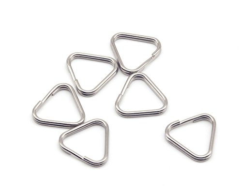 Hithut 6Pcs Camera Eyelet Ring Split Ring Lug Ring Triangle Strap Ring Hook For Dslr Rf Mirrorless Camera (Stainless Steel) #TOP1