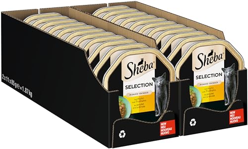 Sheba Schale Nassfutter für Katzen Selection in Sauce mit Huhn und Truthahn 2 x 11 x 85g – Ansicht 4