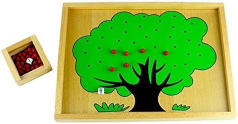 Montessori material Apple Tree Caja de madera juguetes matemáticas Montessori juguetes madera de haya Aprendizaje Temprano Educación Juguetes