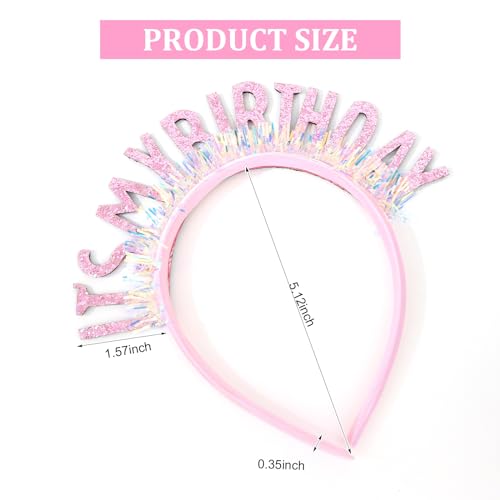 Cieher KX3307 Headband For Women Girls, Happy Birthday Crown Tiara thumb #4