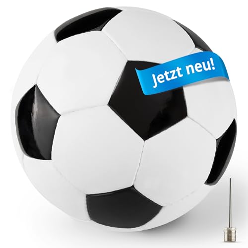 Balón de fútbol tamaño 3, clásico blanco y negro, para niños a partir de 3 – 7 años, robusto y de alta calidad, 290 g, ligero, pequeño y suave, como pelota de fútbol de bambini, pelota de juego para