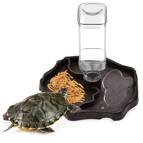 UHETLET Schildkröten Wasserschale Schildkröten Terrarium Wasserbecken Schildkröten Wasserspender mit Flasche Landschildkröten Zubehör Wasserschalen für Schildkröten Schlange Gecko Eidechsen Hamster UHETLET Schildkröten Wasserschale Schildkröten Terrarium Wasserbecken Schildkröten Wasserspender mit Flasche Landschildkröten Zubehör Wasserschalen für Schildkröten Schlange Gecko Eidechsen Hamster