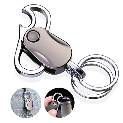 KeyChain, Bottle Opener Key chain, Heavy Duty Key Chain Cool Keychain Key Organizer Car Key Chain with 2 Key Rings for Men Women Dad Uncle Brother Boyfriend in Gift Box