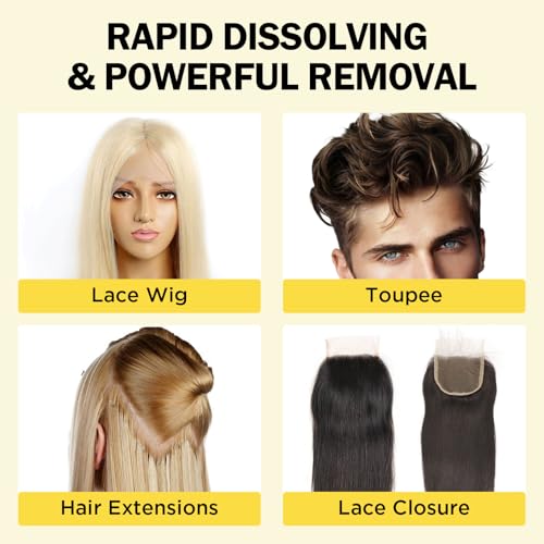 Goiple Fast Acting Tape in Extension Remover for Tape-in Hair Extensions, Wig Glue, Lace Adhsive and Double-Sided Extension Tapes | Hair Extensions Adhesive Remover for All Hair Tapes (3PCS) - Thumbnail 4