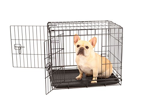 Carlson Secure and Compact Double Door Metal Dog Crate, Small with Divider Panel