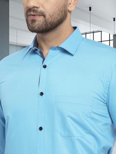 Image of Pinkmint Mens Long Sleeve Button Down Shirt for Men Collared Casual Formal Soild Shirt