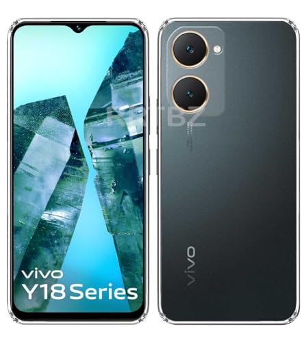 Image of Soft Silicone TPU Back Cover Compatible with Vivo Y18 / Y18S / Y03 /Iqoo Z9 Lite /Vivo T3 Lite,Transparent