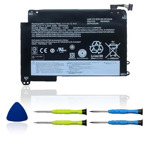 OUWEE 00HW020 Laptop Battery Compatible with Lenovo ThinkPad Yoga 460 P40 Yoga Series Notebook 00HW021 SB10F46458 SB10F46459 11.4V 53Wh 4540mAh 3-Cell
