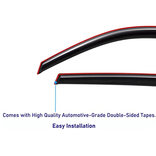 Lightronic Extra Durable Clip-on in-Channel Auto Vent Window Visor, Fits 2013-2015 Chevrolet Malibu, 2016 Malibu Limited, UV Protection Rain Guard, Original Wind Deflector, Dark Smoke, 4-Pcs by Lightronic - Image 5