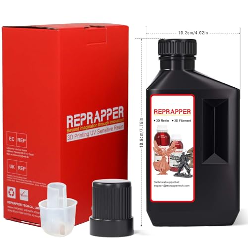 Reprapper REP-RESIN-001-METAL-1KG-BRASS Brass Metalshift 3D Printer Resin 405Nm Fast Uv-Curing Standard Photopolymer 3D Printing Resin thumb #5