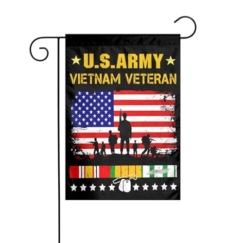 Us Army Vietnam Veteran Garden Flag 12x18in Garden Decoration Outdoor Yard Garden Lawn Holiday Decoration Banner Sign