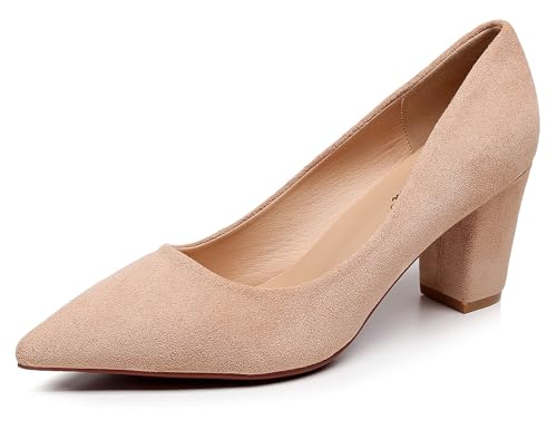Image of VenusCelia Women's Lewin Pump Chunky Heel Shoe