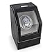 Heiden Battery Powered Single Watch Winder in Black Leather