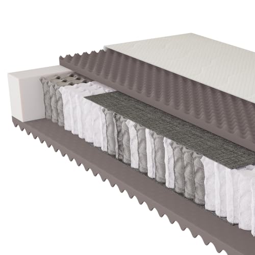 BeCo Matratze 5 Sterne TFK / 90 x 200 cm / H3 / Tonnentaschenfederkernmatratze / 29 cm/von Kunden Sehr Gut bewertet/Boxspring-Feeling / 90x200, 100x200, 140x200 cm