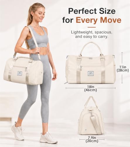 FIORETTO Womens Gym Tote with Shoe Compartment