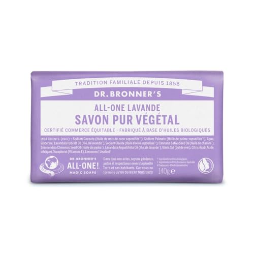 Pain de savon lavande Dr Bronner's 140 g
